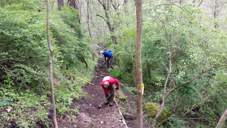 Reroute trail work near Murray Hill Rd